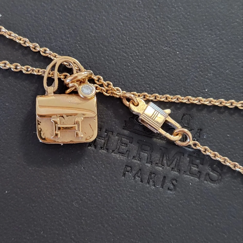 18K Rose gold Hermes Constance necklace - Picture 2 of 10